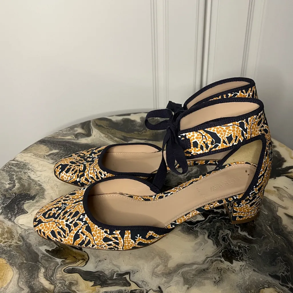 Drake’s of London for J. crew Giraffe D’Orsay Ankle Tie Heels - Image 2