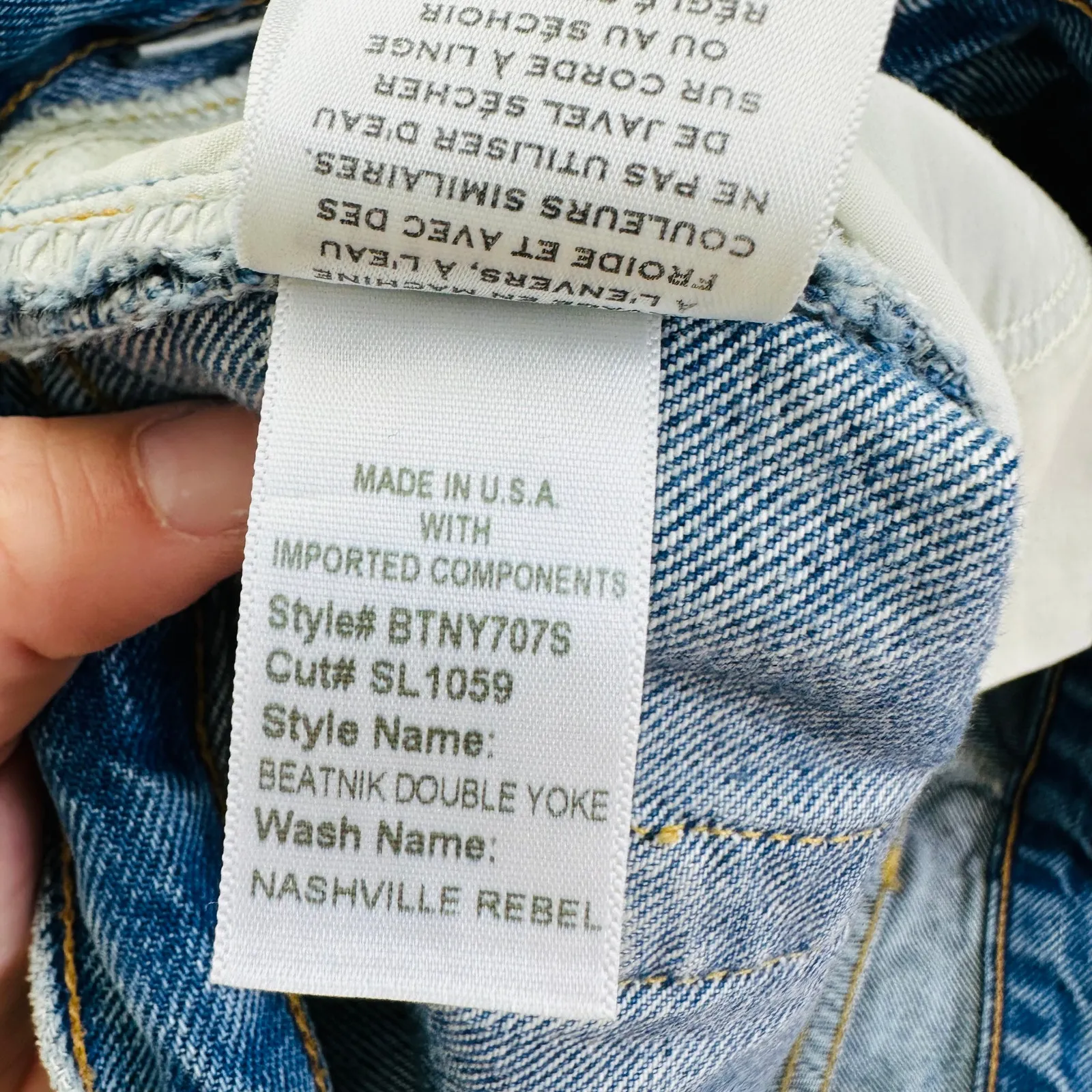 NEW SLVRLAKE Beatnik High Waist Jeans in Nashville Rebel Wash Size 29 Blue - Image 12