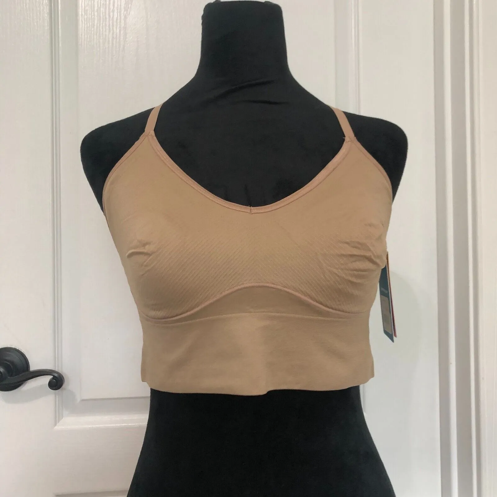 Yummie Womens Bralette L/XL Brown Lace Halter Neck Wireless Pullover NWT Size undefined - Image 2