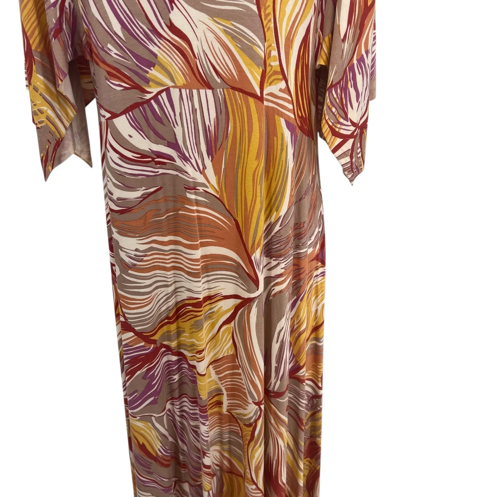 Rachel Pally Caftan‎ Maxi Dress Kimono Sleeve Magnolia Print Size Medium - Image 11