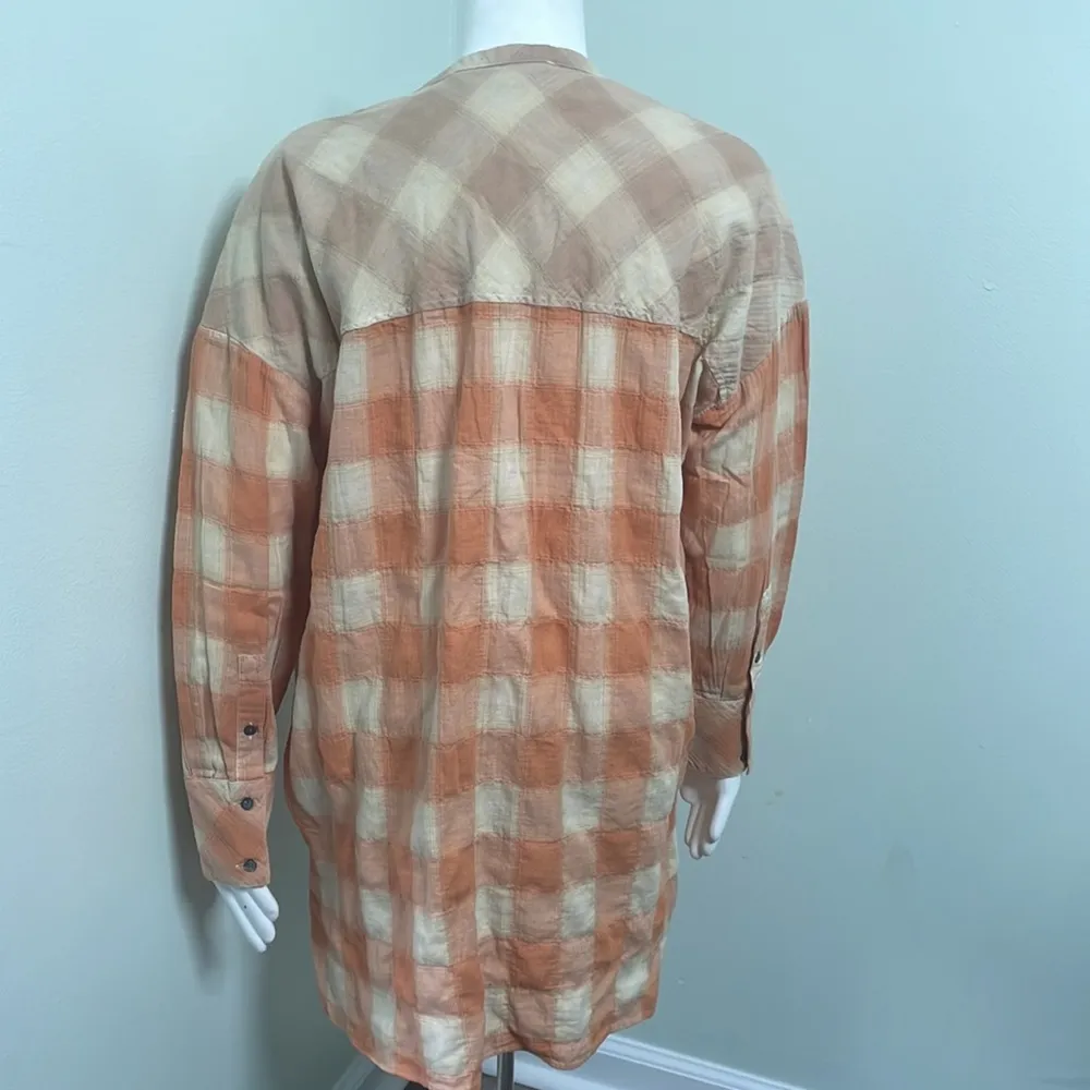 IRO Mayra Monocrome Checkered Plaid V Neck Blouse - Image 13