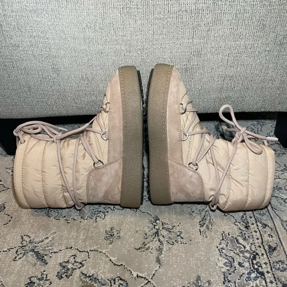 Moon Boot LTrack Pale Pink Nylon Boots Size 5 - Image 7