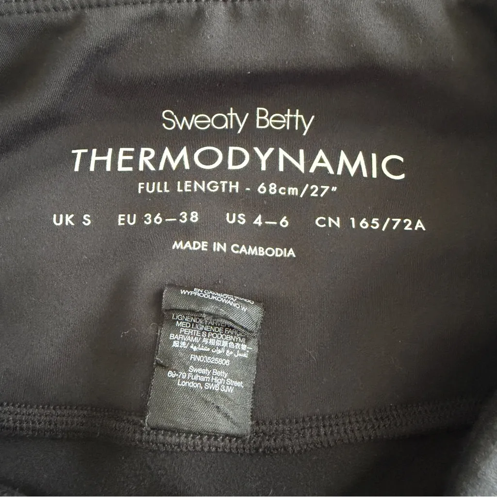 Sweaty Betty -  Thermodynamic Full Length Leggings in Black - Image 4