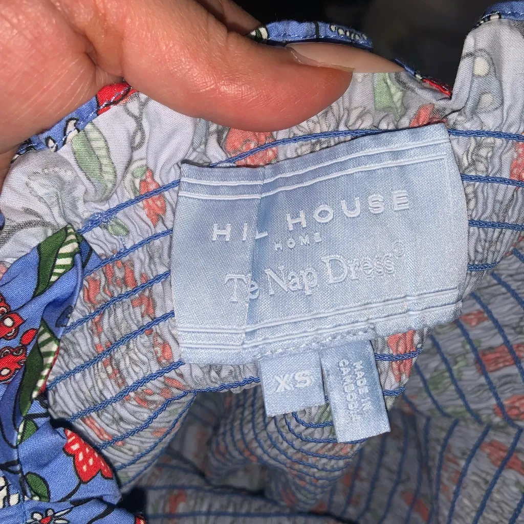 Hill house nap dress in Swedish Floral/Blue Multi nwot casual boho cottage $200 Blue Size XS - Image 4