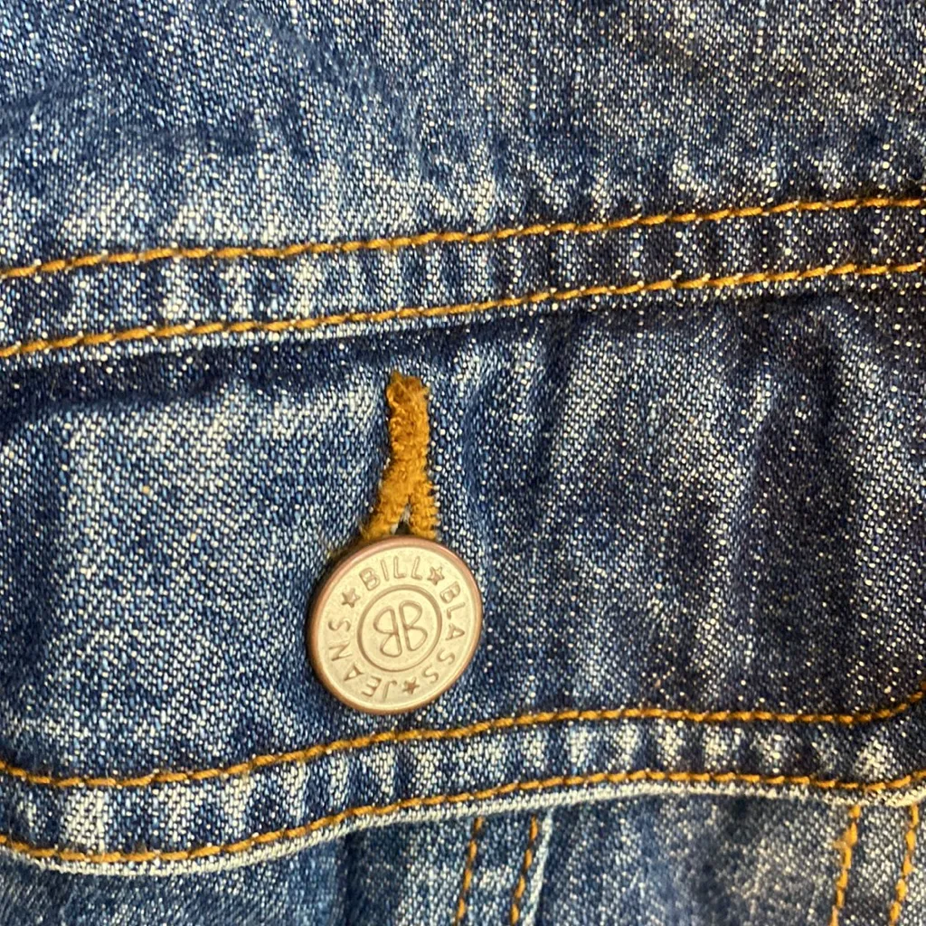 Bill blass jeans wear denim jacket size large - Image 3