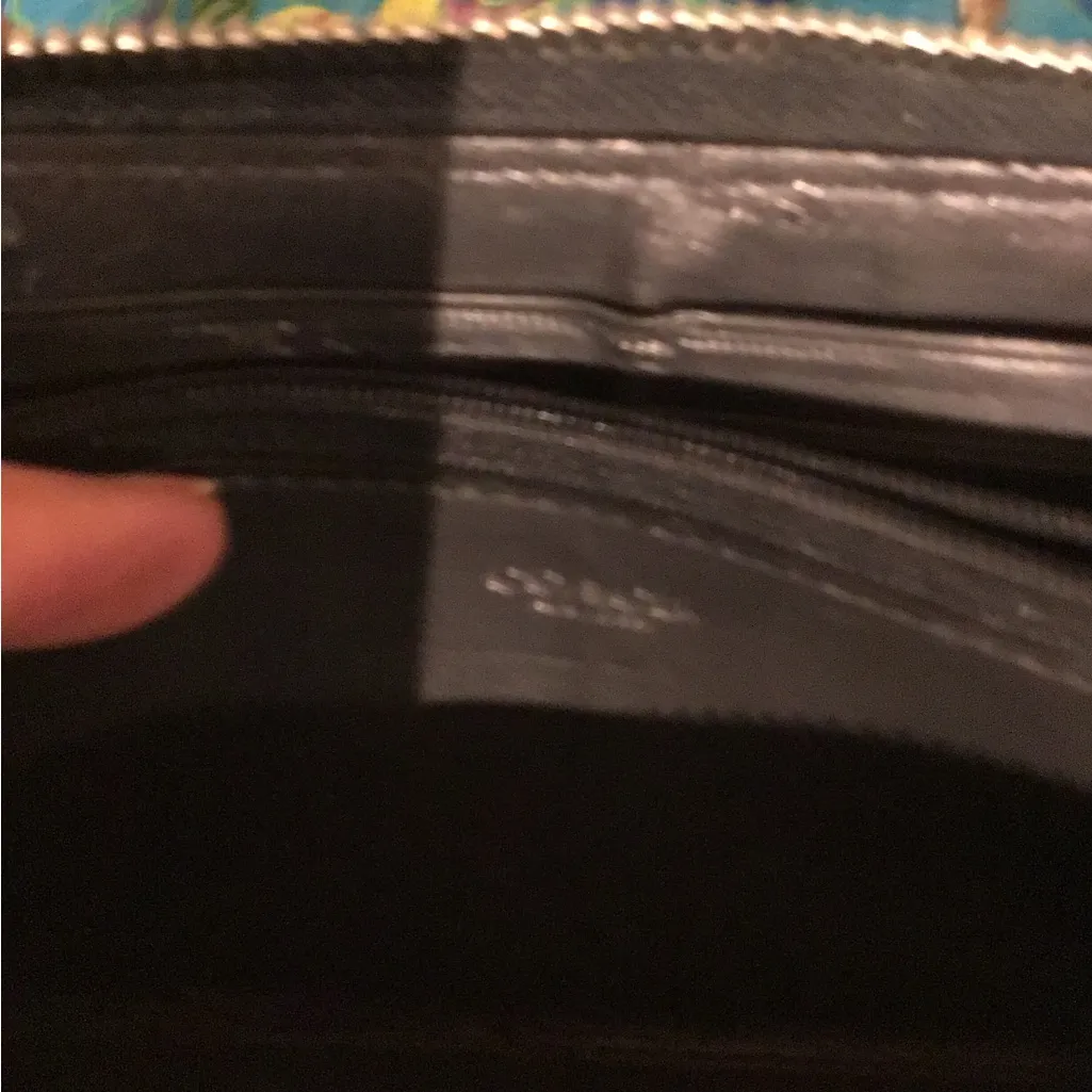 COACH SV/ SMOKE BLACK LEATHER SIGNATURE ACC ZIP WALLET - Image 11