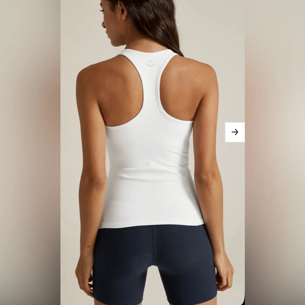 Beyond Yoga  Spacedye Step Up Racerback Tank, Beige, Size M - Image 2