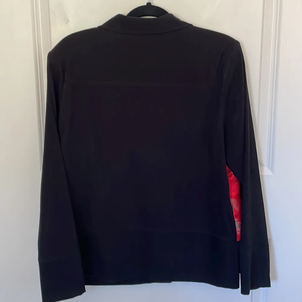 Asian Inspired Jacket Blazer Large Black - Image 4