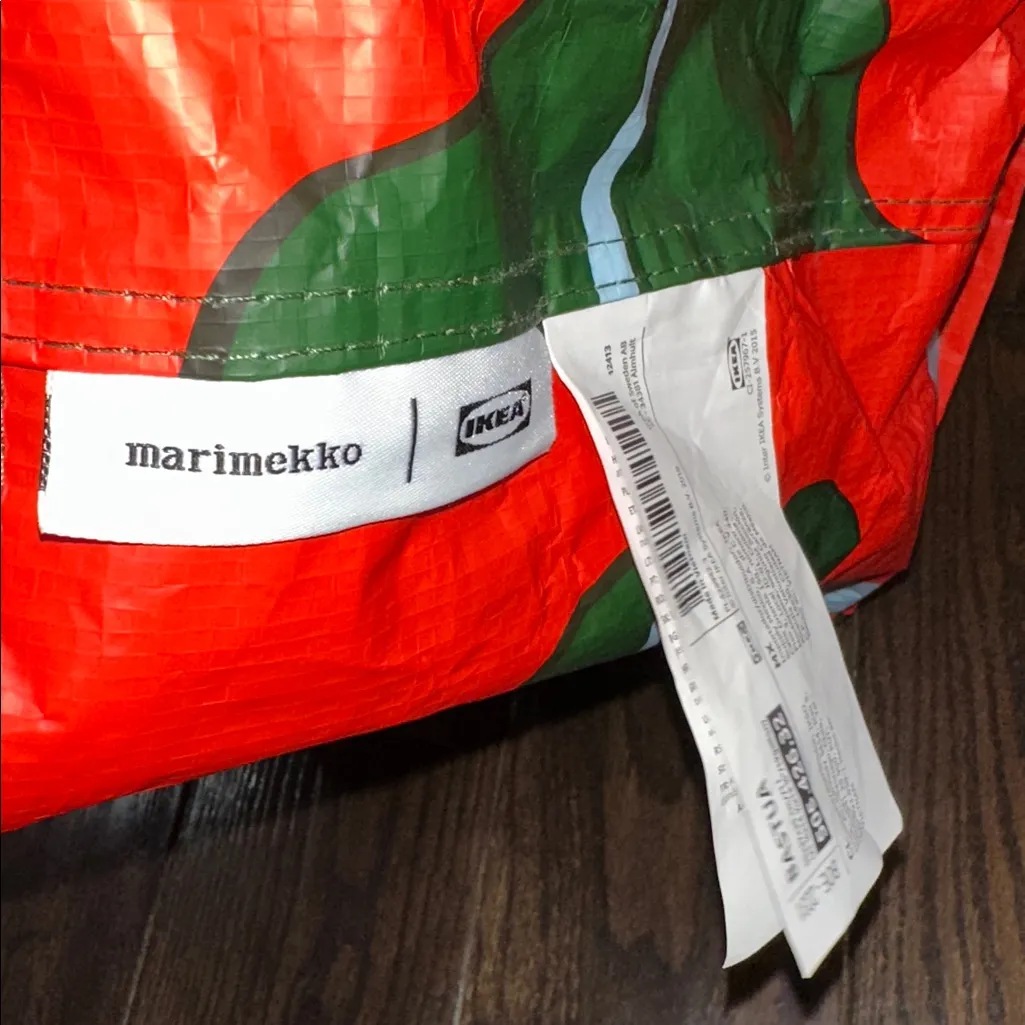 IKEA limited edition Marimekko Bastua Red and Green Designer large Tote bag - Image 4