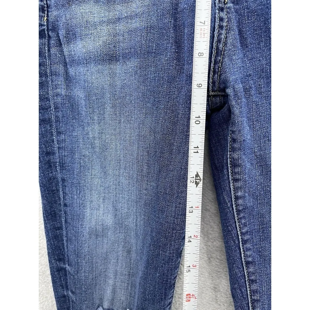 7 For all mankind Women's Blue Denim Jeans Distressed Size 25 Josefina Skinny - Image 8