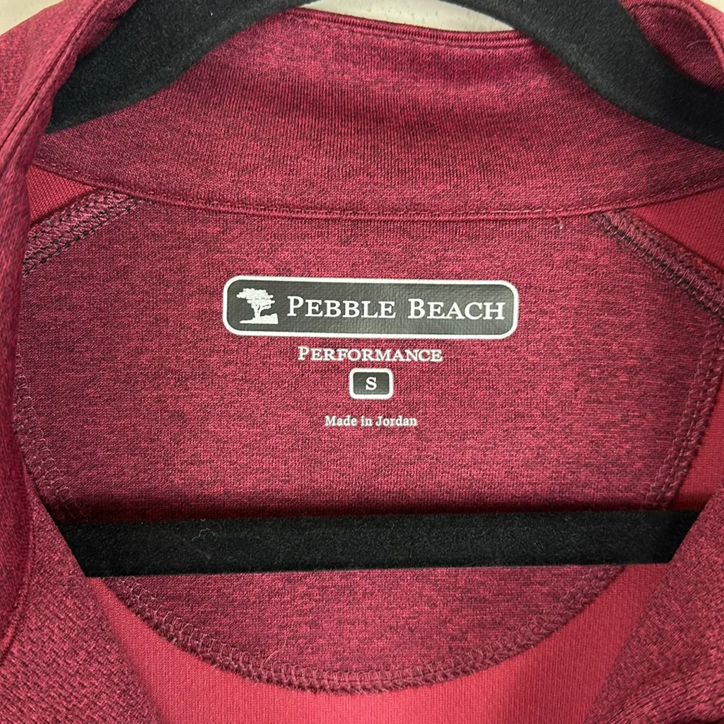 Pebble Beach‎ Women’s Golf 1/4 Zip Heather Maroon Size Small - Image 2