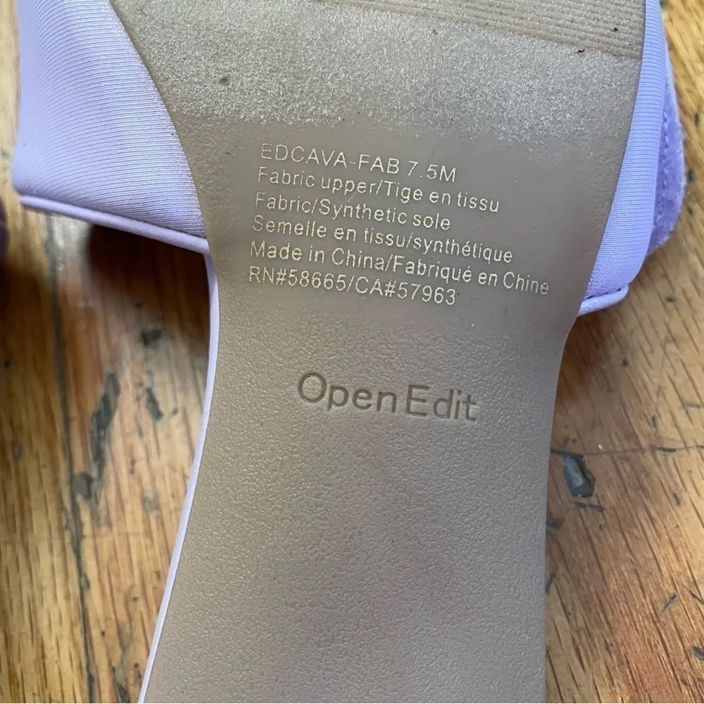 Open Edit Lavender Slide Heels Size 7.5 - Image 4