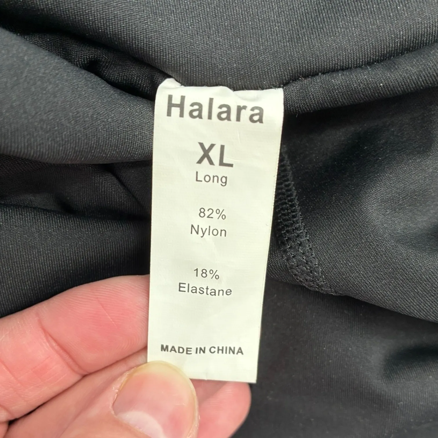 Halara High Waisted 2-Layer 2-in-1 Shorts Black XL Long NWOT Athleisure - Image 3