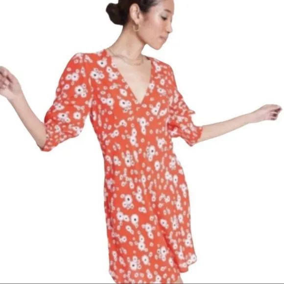 Rixo for Target Red Daisy Floral Puff Sleeve Swing Dress New Size 16W/18W - Image 10