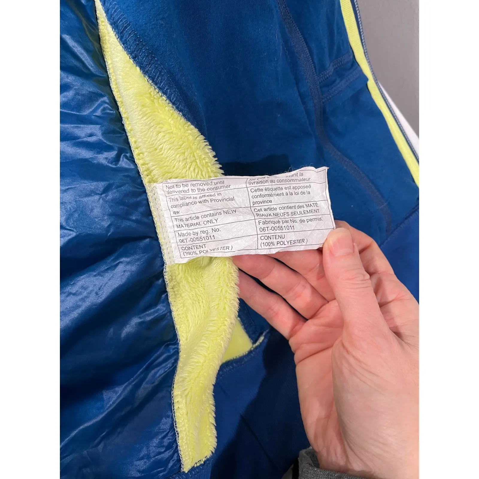 Lululemon Athletica Womens Uba Hoodie Jacket Beaming Blue Clarity Yellow Size 6 - Image 12