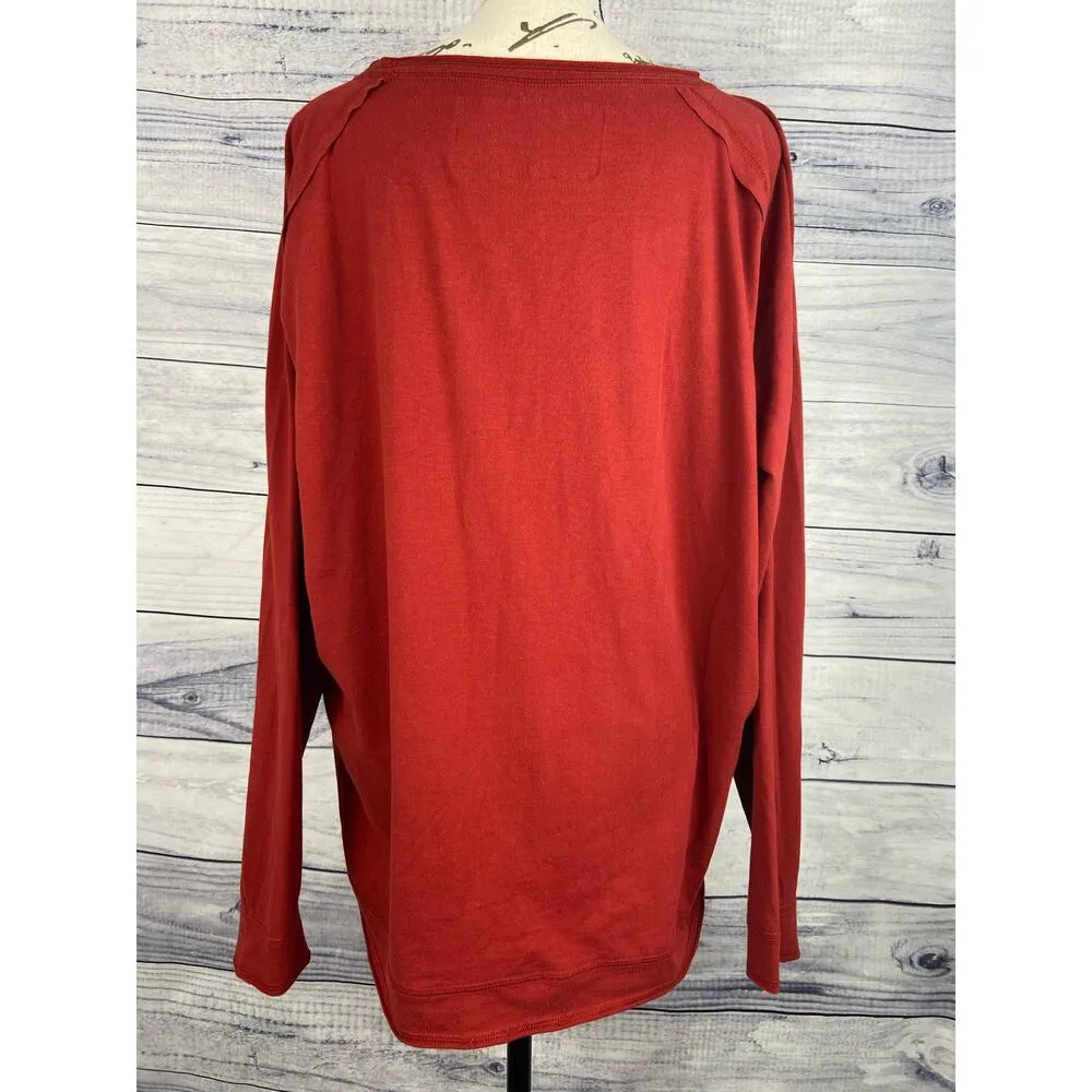 Harry Potter Team Quidditch Shirt Women XL Long Sleeve Gryffindor Stretch Maroon - Image 4