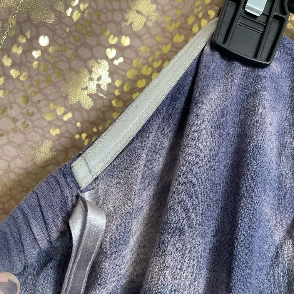 Free People Just Float Gray Blue Strapless Tie Dye Jumpsuit Medium - Image 11