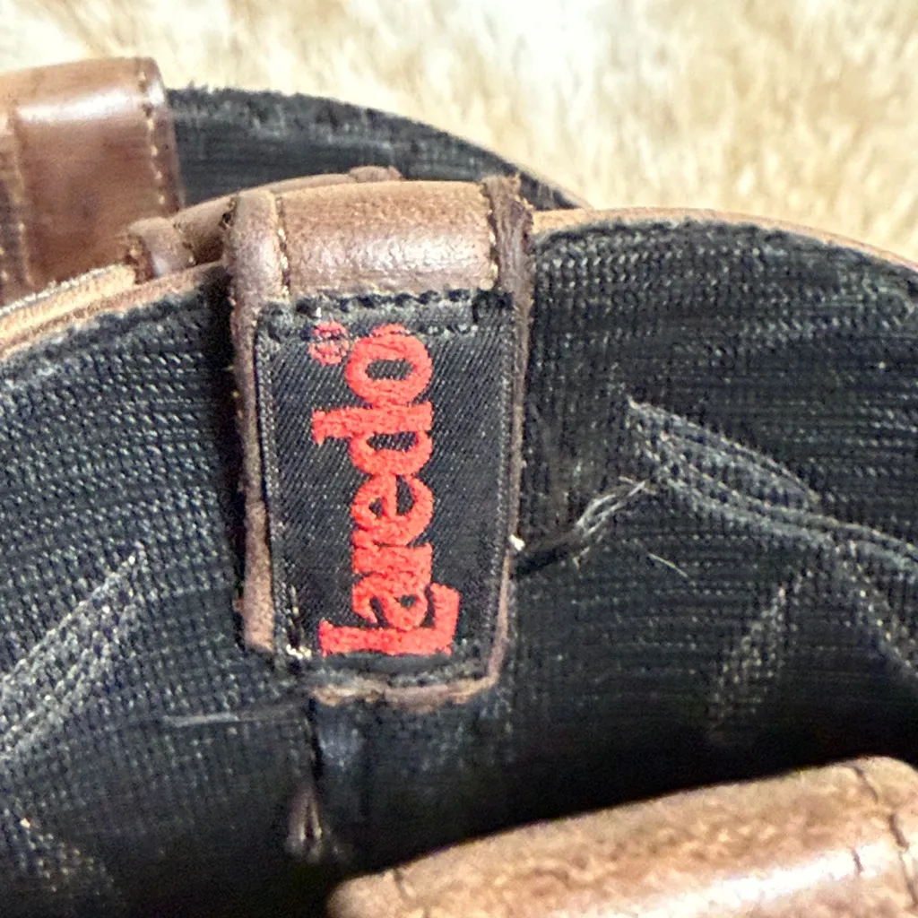 “Laredo” Burning Man Cowboy Boots Vintage Size 7 B39 - Image 6