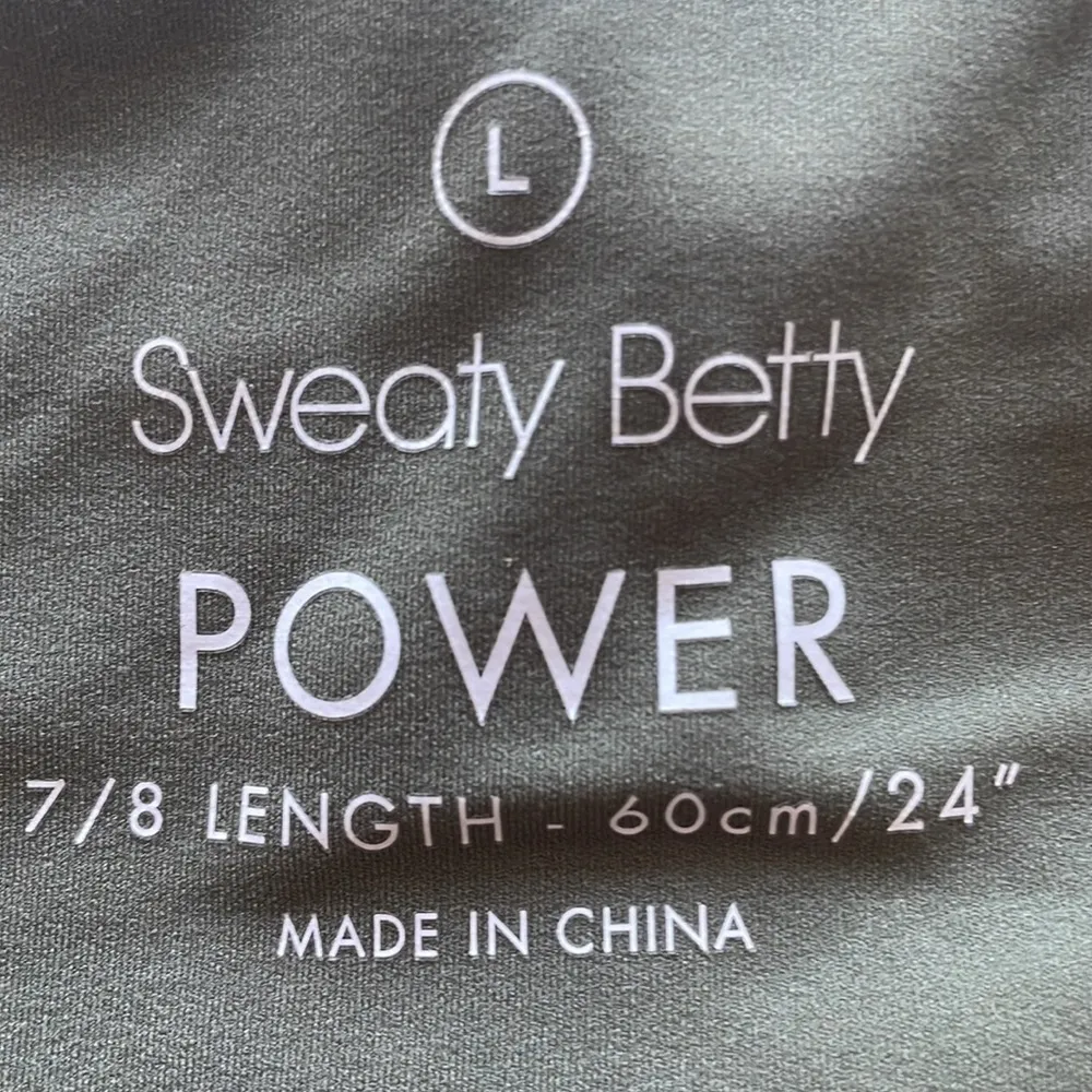 Sweaty Betty Green Floral Power Leggings Large - Image 9
