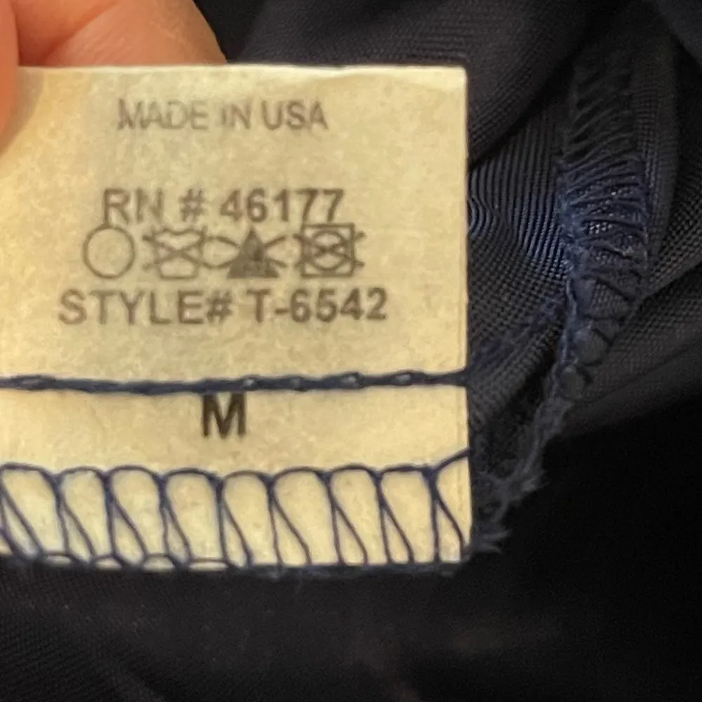 Voom Blue One Shoulder Pin Up Rockabilly Peplum Top Size Medium - Image 5