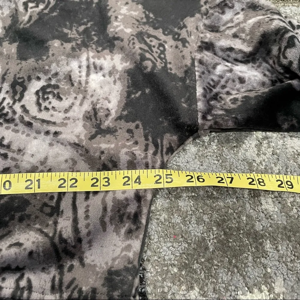 Womens Donna Karan Sleepwear Black Velour Cowlneck Sweatshirt Pants Lounge Set - Image 13