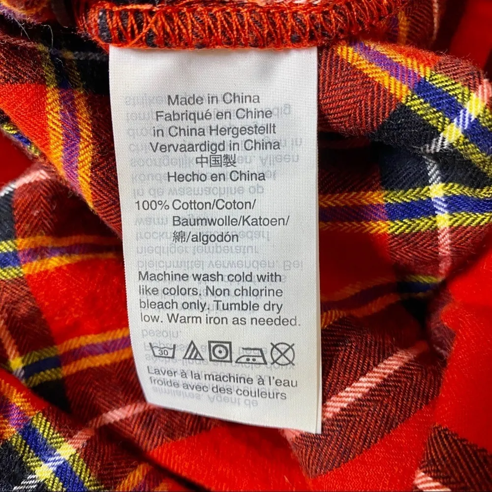 J. Crew Holiday Plaid Ruffle Top in Festival Red Small - Image 13