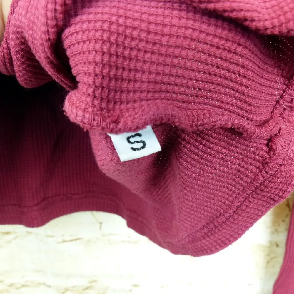 Yosemite National Park Thermal Shirt Womens S Red Pink Spell Out Long Sleeve - Image 6