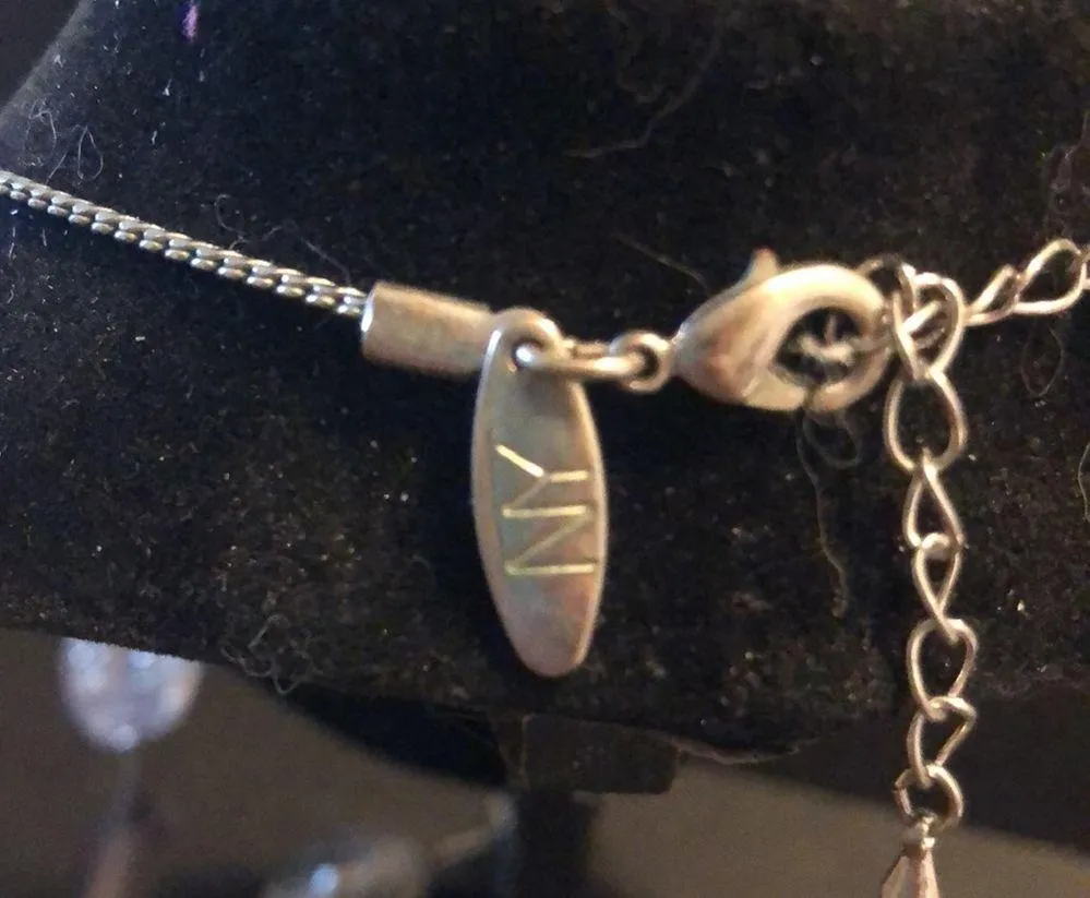 NY purple and clear long single strand necklace​ - Image 4