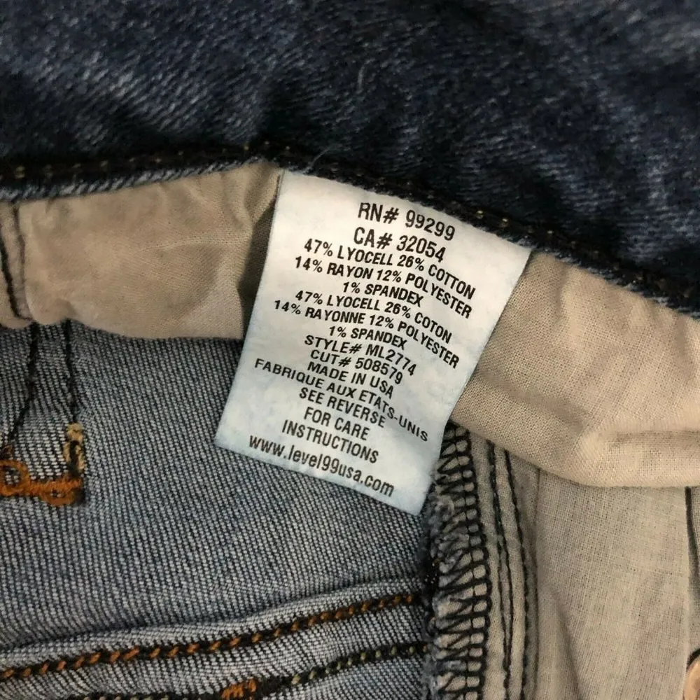 Level 99 Womens Jeans Boot Cut Medium Wash Stretch Size 28 Blue - Image 6