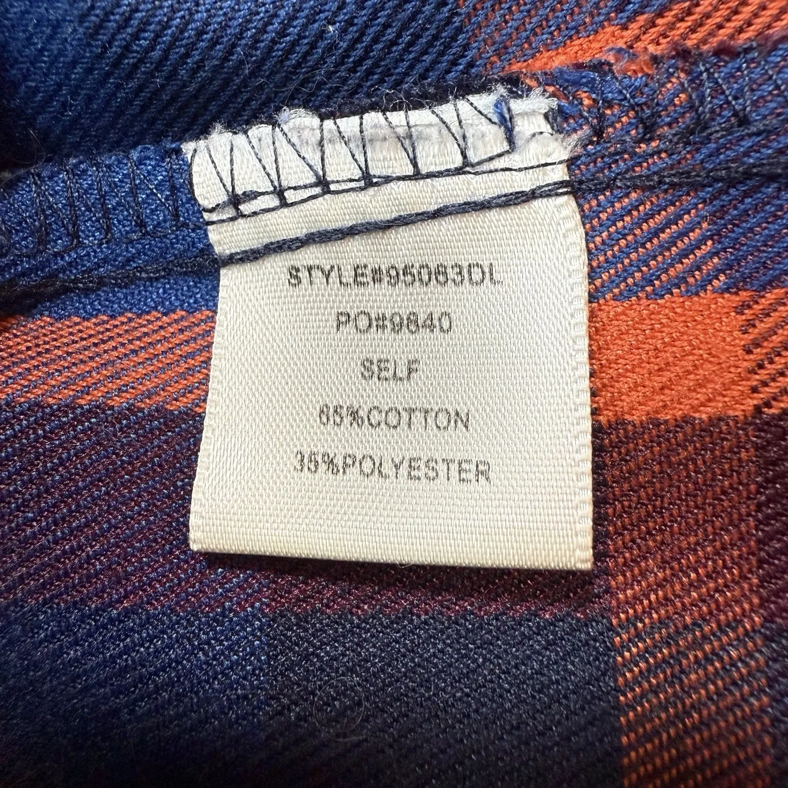 Skies Are Blue Flannel‎ Shirt Dress Size XL Plaid Roll Tab Sleeve Cinch Waist - Image 12