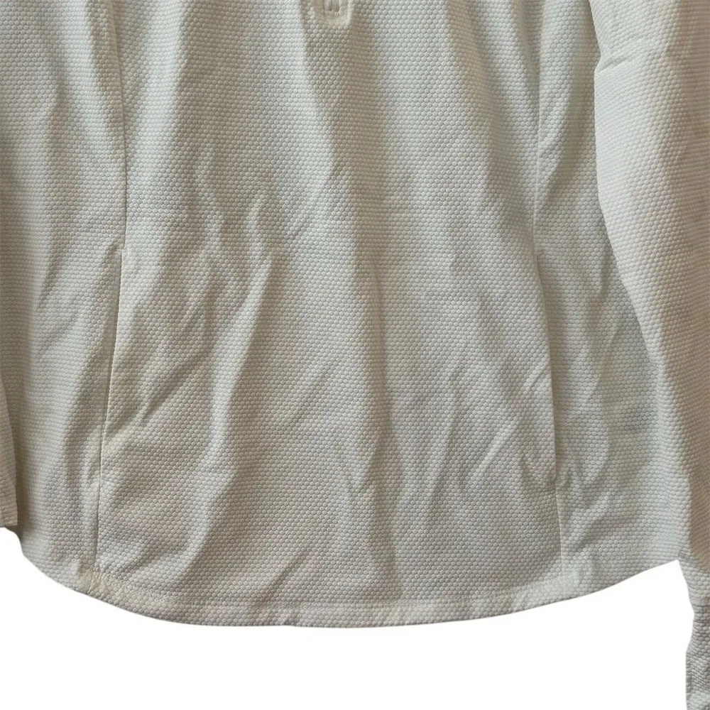 Tommy Bahama Golf Women's White  1/4 Zip Long Sleeve Top L tennis pickleball - Image 3