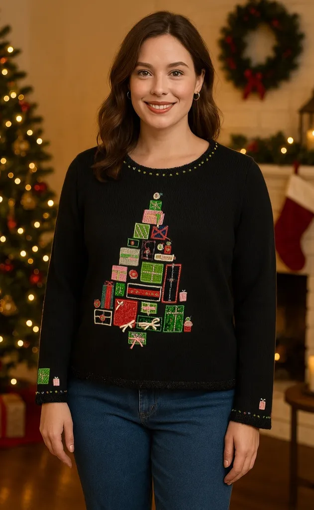 Vintage Tiara International “Christmas Collection” Holiday Sweater Size 2X - Image 1