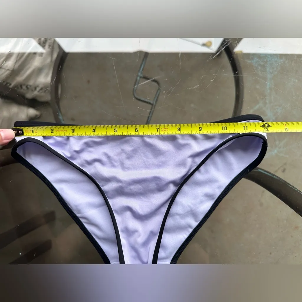 H&M Bikini Bottom in Purple/Black Size 2 - Image 7