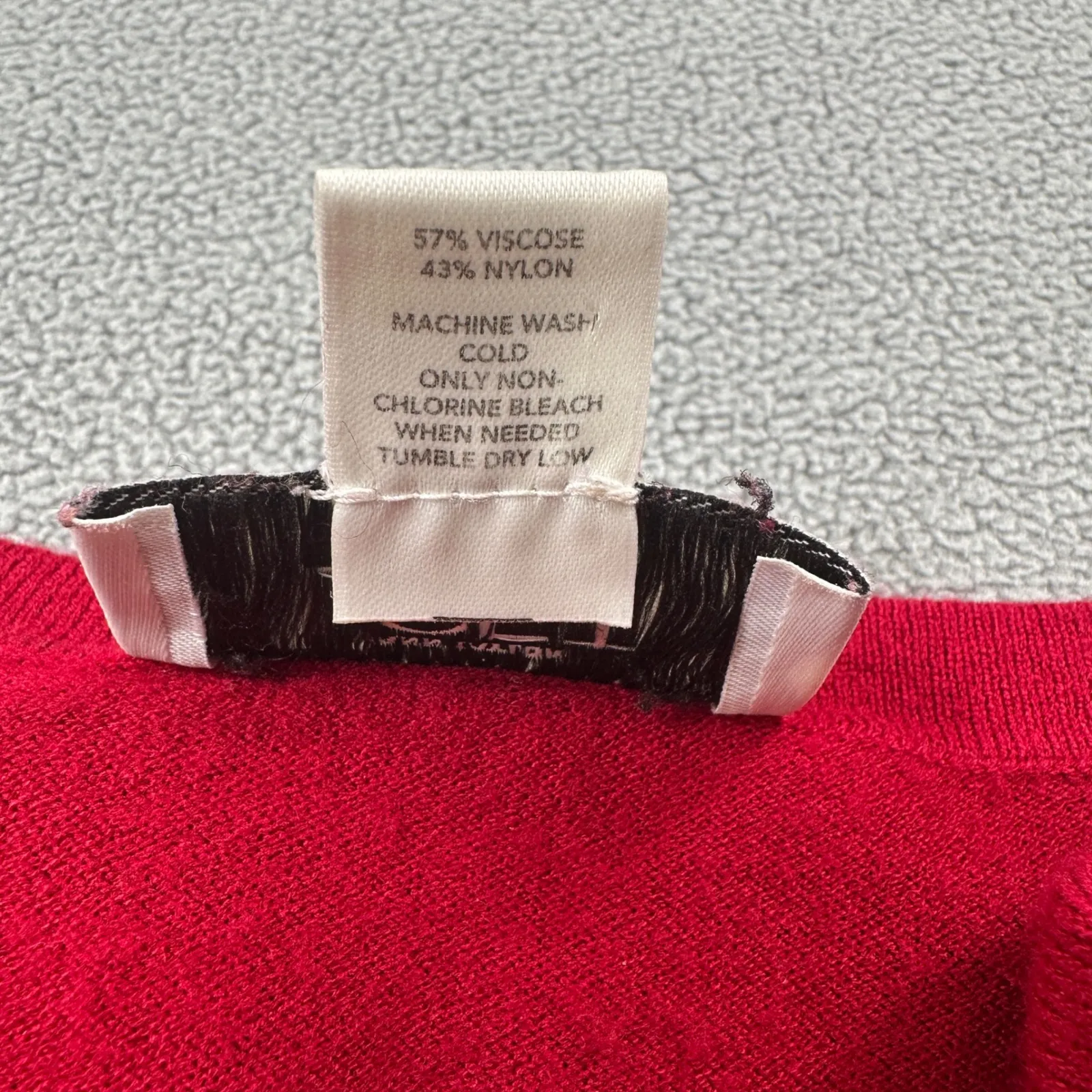 ANN TAYLOR LOFT Petites Knit Top Blouse Womens SP Red Long Sleeve Boat Neck Size undefined - Image 5