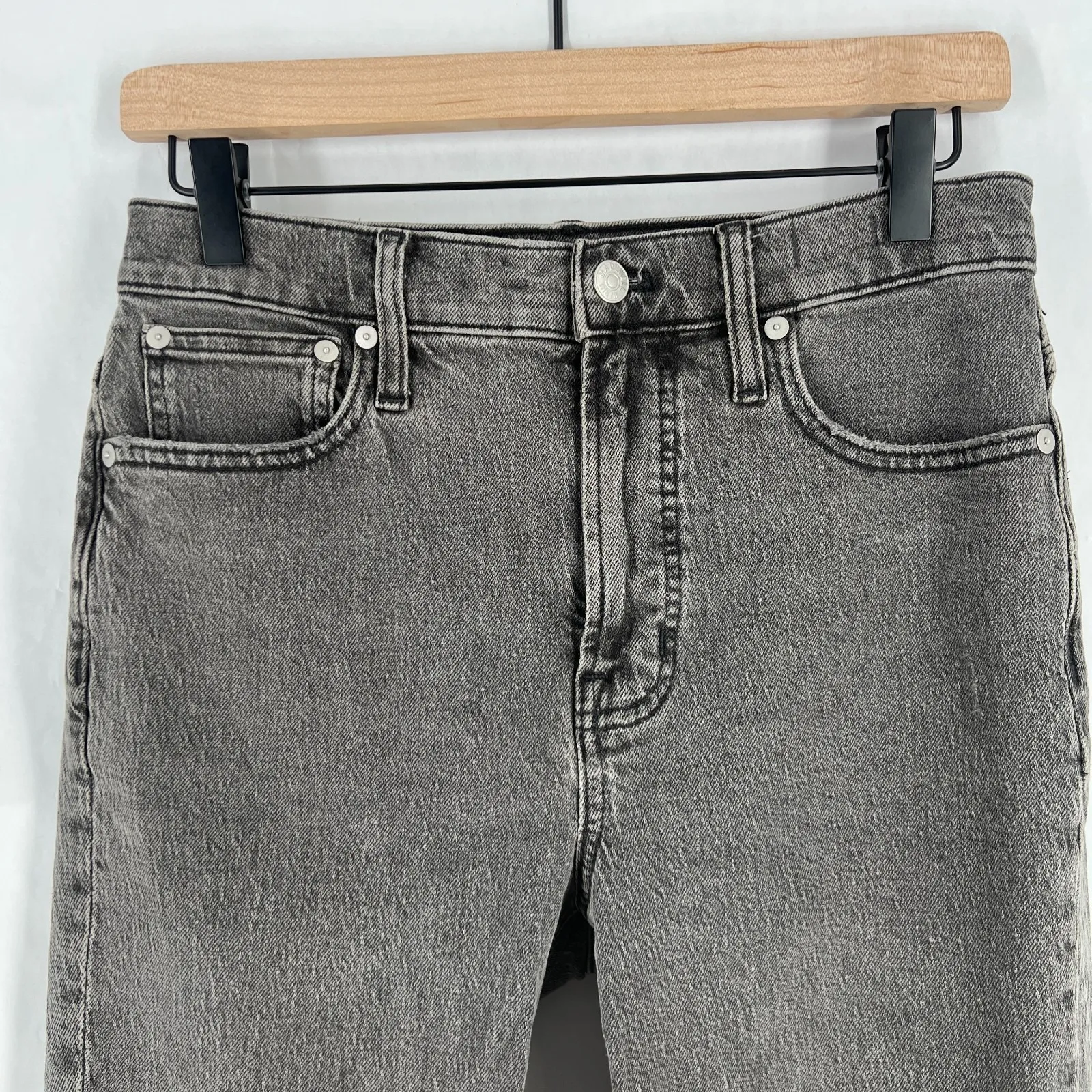 The Perfect Vintage Jeans Womens 26 Black Denim Cotton Distressed Frayed Hem - Image 2