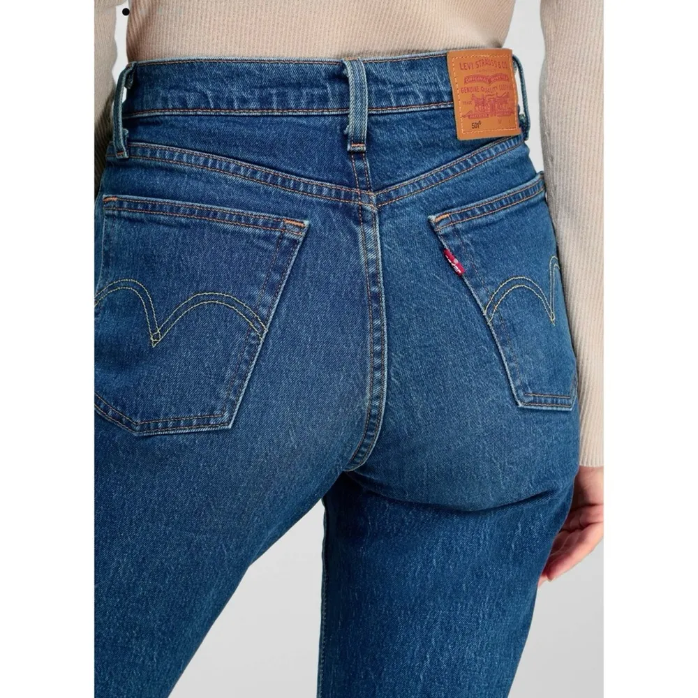 Levi’s 501 Charleston Outlasted Blue 36200-0157 Straight Leg High Rise Crop Jean - Image 3