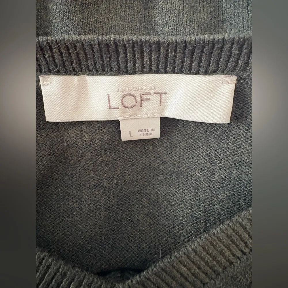 Loft tunic pullover sweater in large, dark green - Image 7