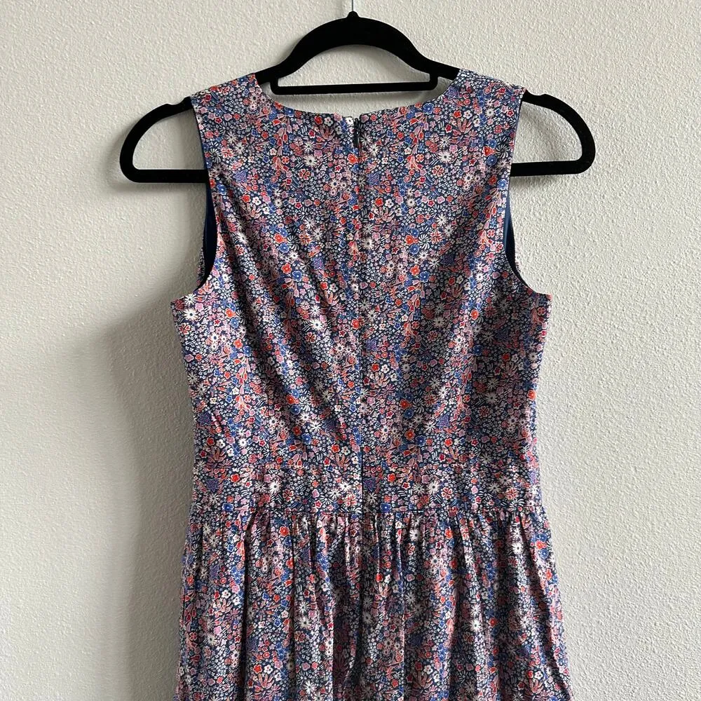 J.Crew Liberty Fabric Kayoko Floral Midi Dress size 2 - Image 7