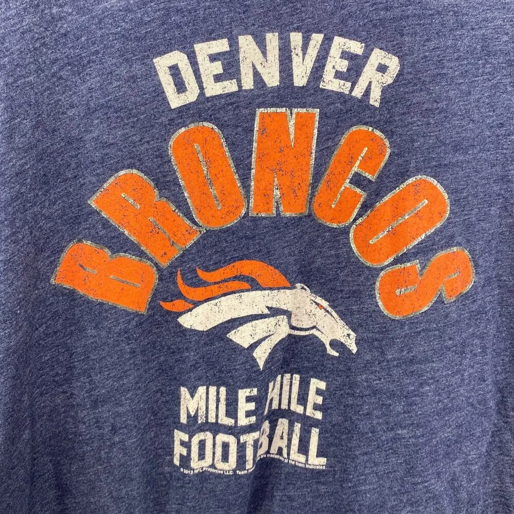 NFL Team Apparel Denver Broncos Blue Short Sleeve T-Shirt Women's Size Large L - Image 4