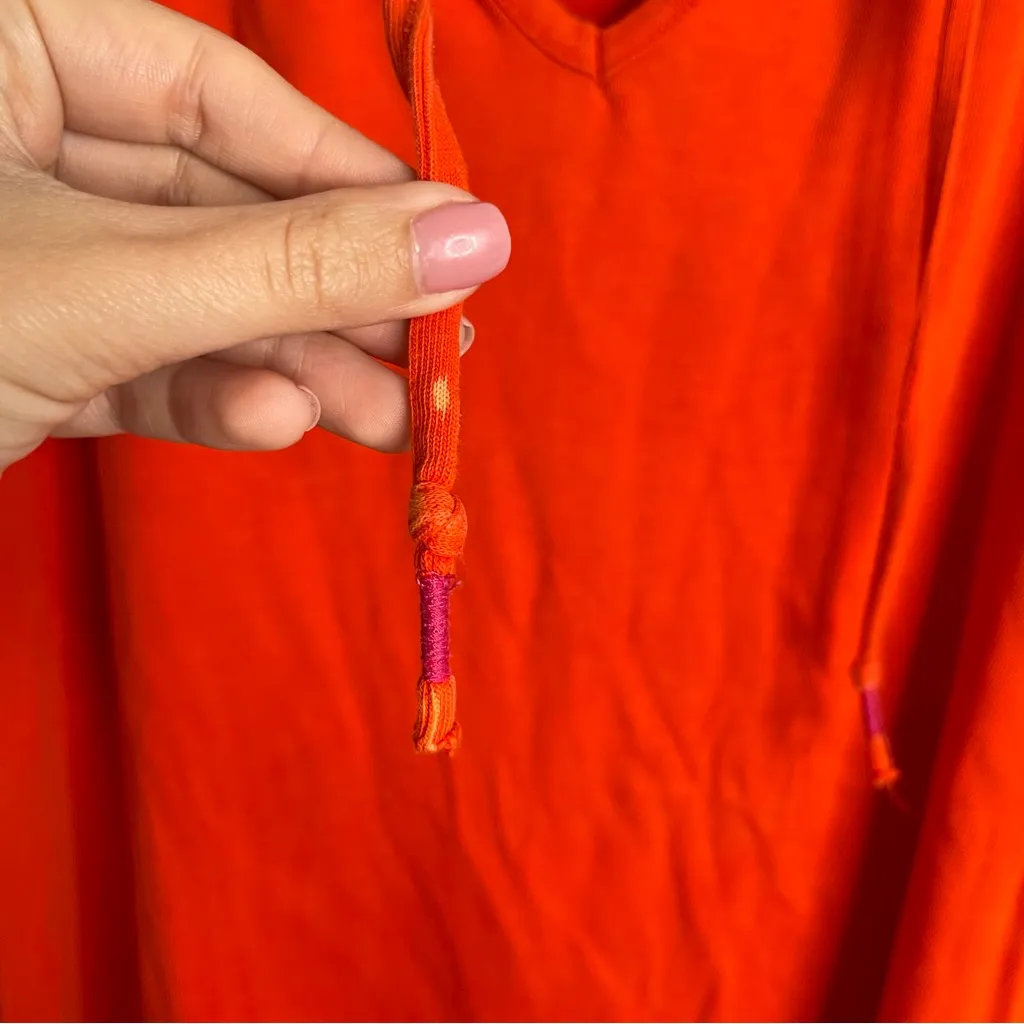 Anthropologie Dress Orange 3/4 Sleeve Shirt Dress Size Small - Image 5