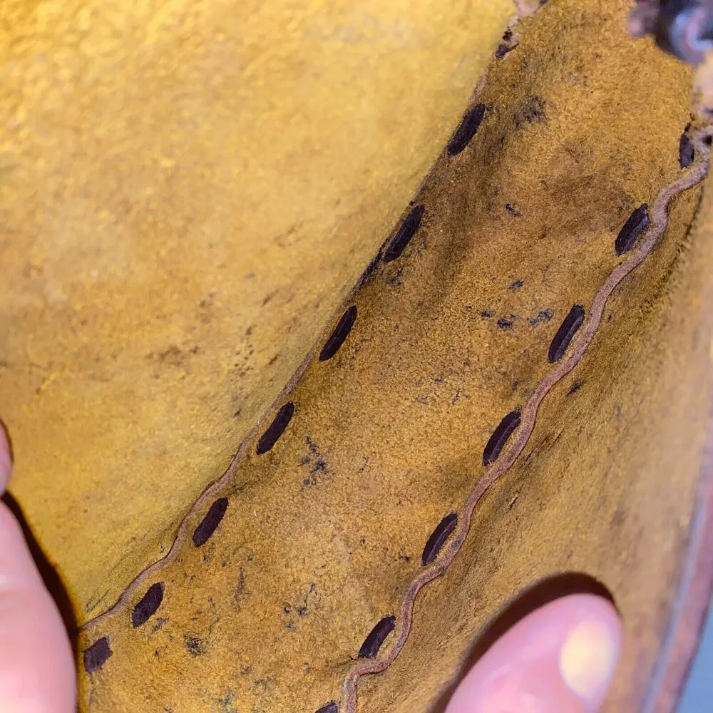 Genuine Etched Boho Saddle Braided Leather Shoulder Handcrafted 3 Cross Handbag - Image 12