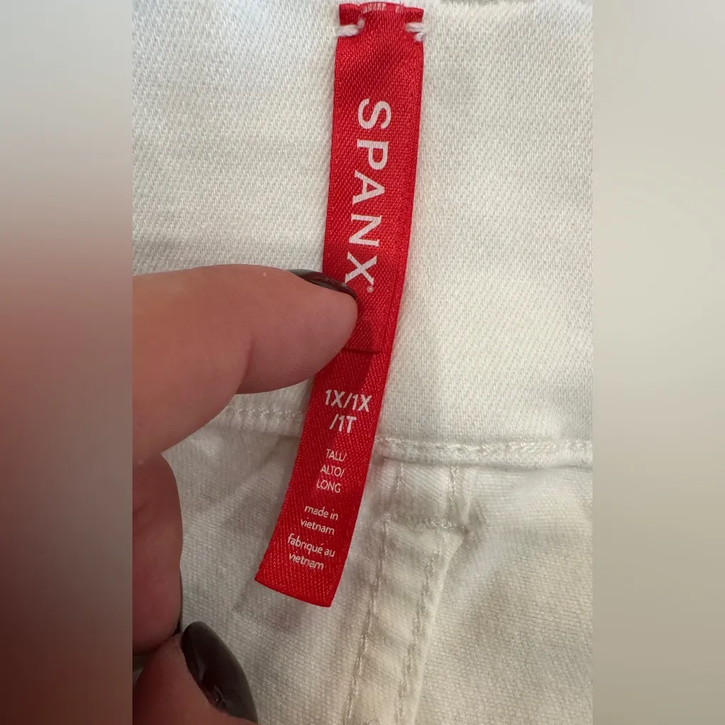 Spanx Cropped Wide Leg pant with Patch Pockets white size 1X tall - Image 6