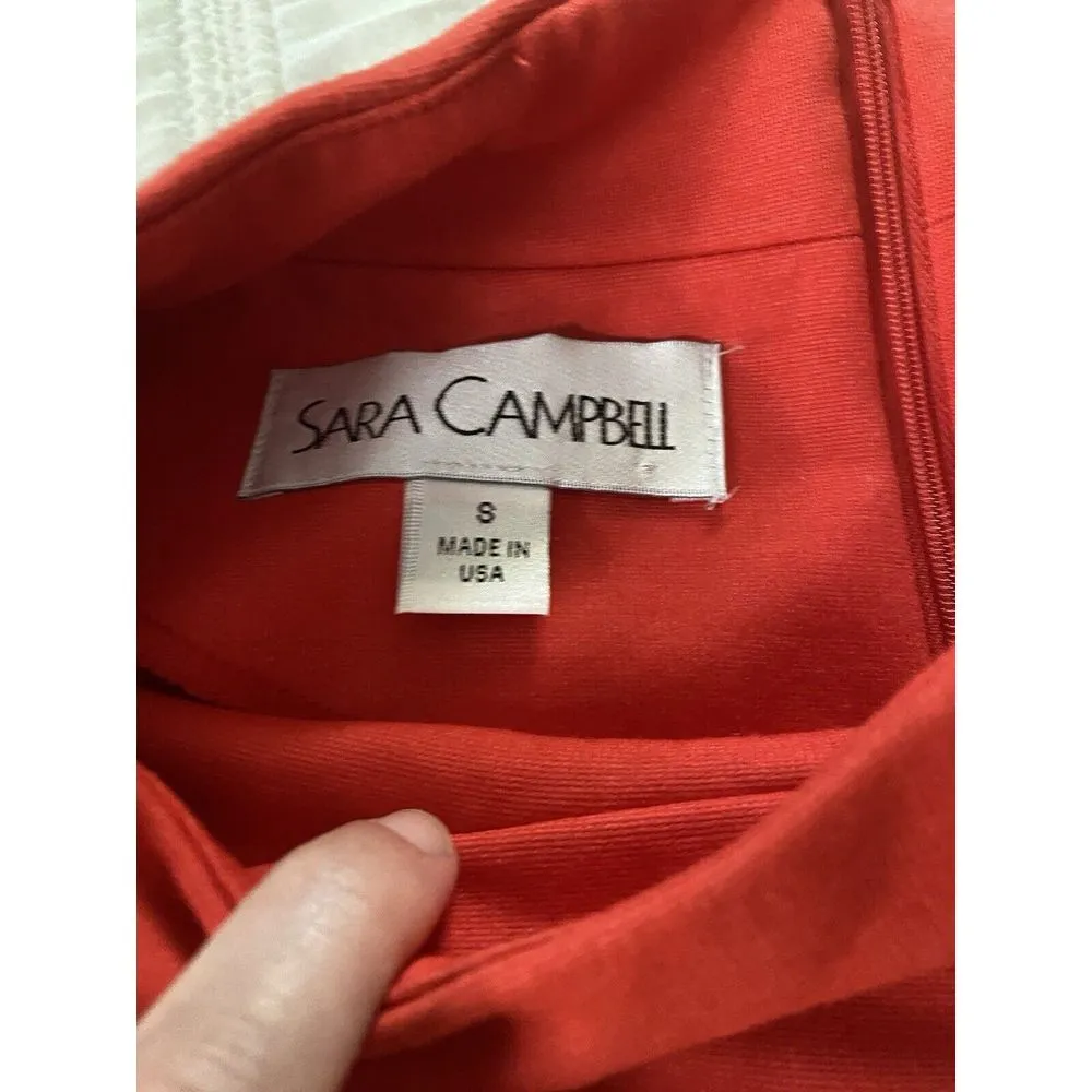 Sara Campbell Sz Small S Colorblock Red White Black Shortsleeved Shirt Dress - Image 3