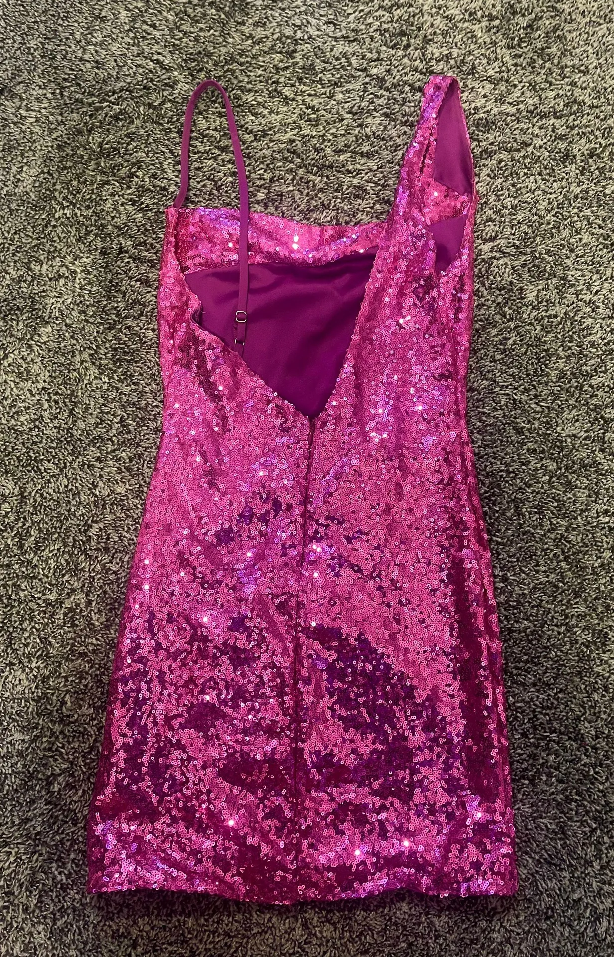 Citadel Skies Dress in Pink Sequins - Image 3