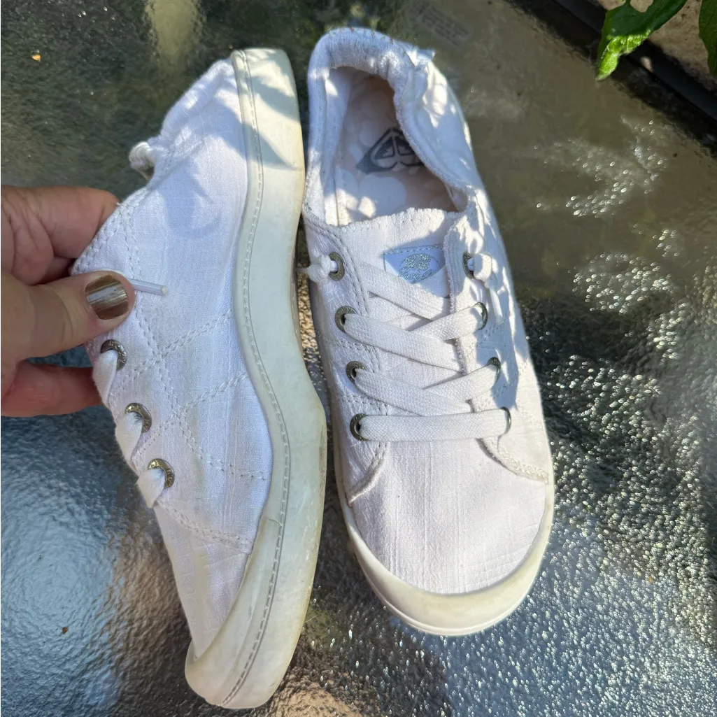 Roxy  Women’s Bayshore Plus Sneakers White, Size 7 - Image 6