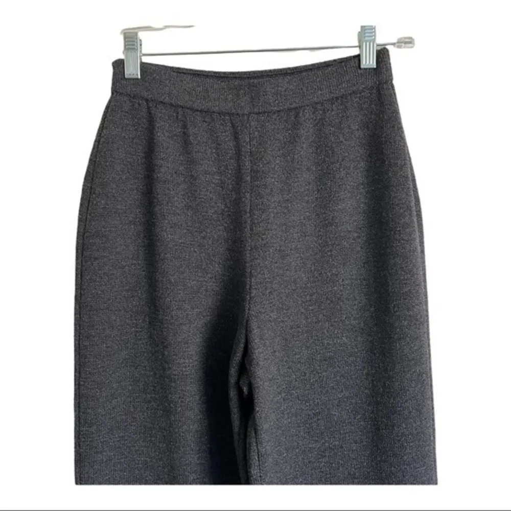 St John Collection by Marie Gray Boucle Slub Knit Heather Grey pant Size 4 - Image 6