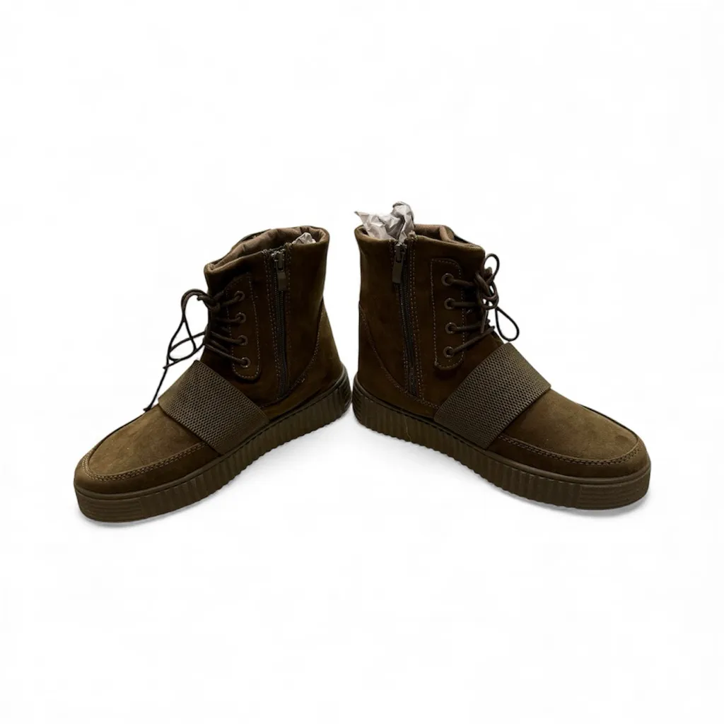 Army Green Platform Combat Boots Zip And Lace Up Punk Women's Size 10 (EU 40) - Image 4