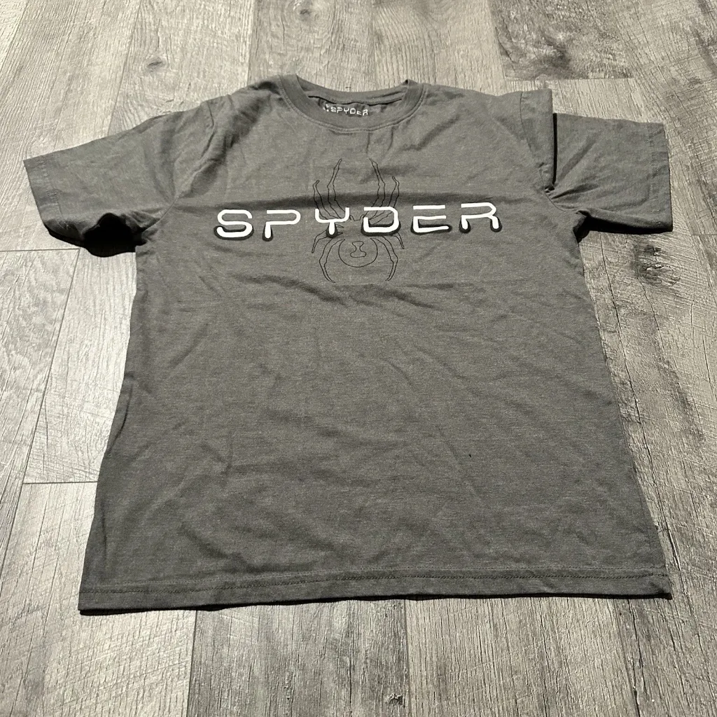Spyder T Shirt Top Womens light grey small cotton sport gym streetwear active - Image 2
