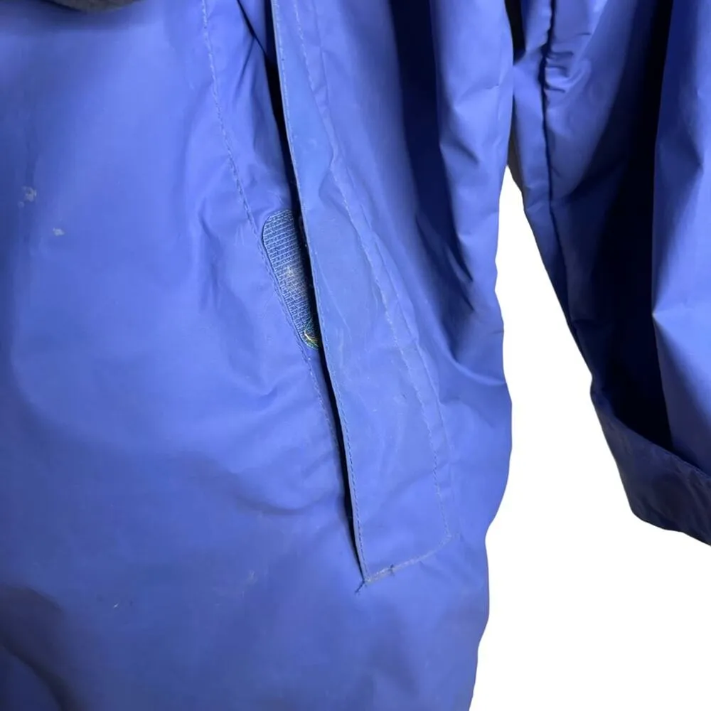 Lands’ End Hooded Mesh Lined Blue Rain Jacket Sz Medium - Image 5