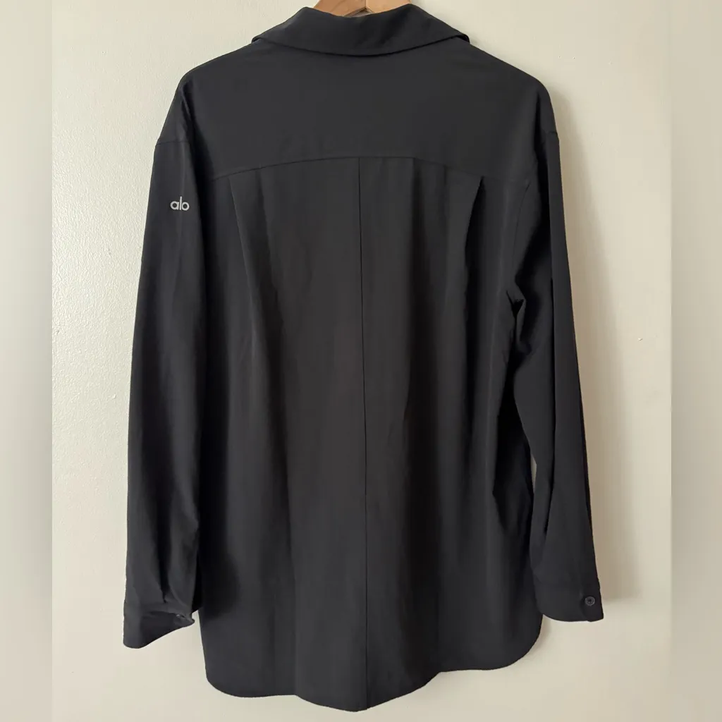 Alo Yoga S Dreamscape Button Down Long Sleeve in Black - Image 8